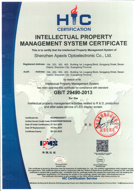 Китай Shenzhen Apexls Optoelectronic Co.,LTD Сертификаты